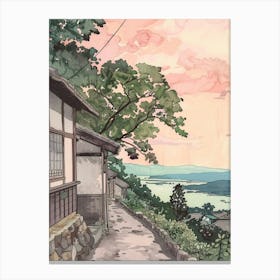 Karuizawa Japan 1 Retro Illustration Canvas Print