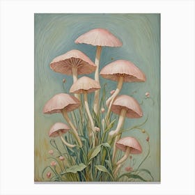 Pink Mushrooms Canvas Print