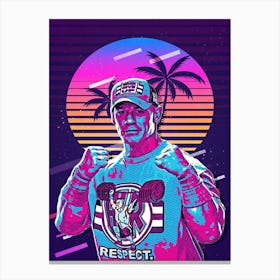 John Cena 80s Retro Canvas Print