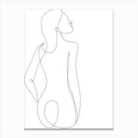 Continuous Line Drawing Of A Woman 1 Leinwandbild