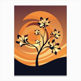 Abstract Flower Tree Canvas Print