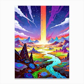 Landscape With A Rainbow Canvas Print