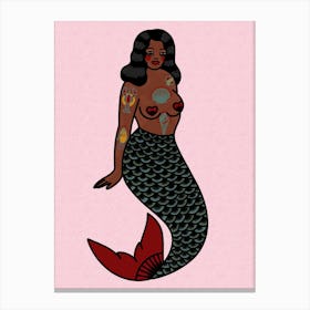 Ruby Mermaid Canvas Print