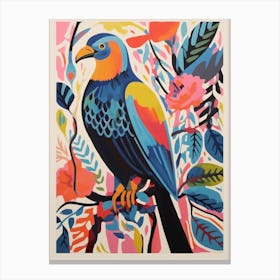 Colourful Scandi Bird Bald Eagle 1 Canvas Print