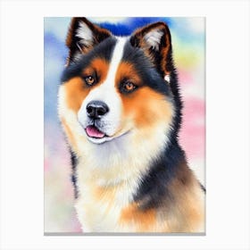 Akita Watercolour dog Canvas Print