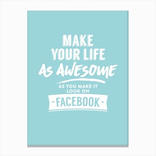 Facebook Awesome Canvas Print