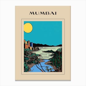 Minimal Design Style Of Mumbai, India 4 Poster Canvas Print