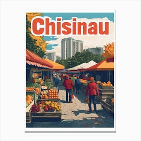 Aihrgdesign A 1970s Inspired Travel Poster For Chisinau 5 Leinwandbilder