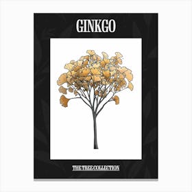 Ginkgo Tree Pixel Illustration 1 Poster Canvas Print
