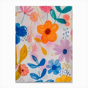 Colorful Floral Painting Canvas Print