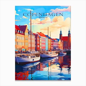 Copenhagen Denmark Travel Copy Canvas Print