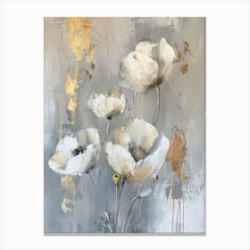 White Poppies 6 Canvas Print