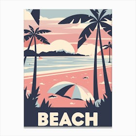 Beach Poster Canvas Print