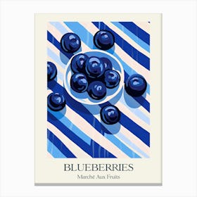 Marche Aux Fruits Blueberries Fruit Summer Illustration 1 Canvas Print
