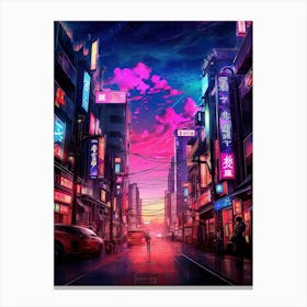 Anime City Canvas Print