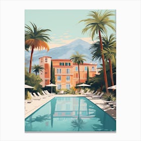 Portofino Mansion With A Pool 1 Canvas Print