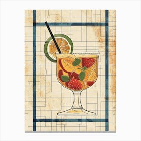 Pimm S Cup Illustration 3 Canvas Print