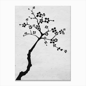 Cherry Tree Simple Geometric Nature Stencil 1 Canvas Print