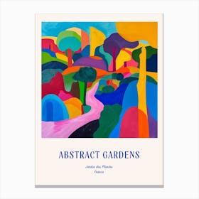 Colourful Gardens Jardin Des Plantes France 2 Blue Poster Canvas Print