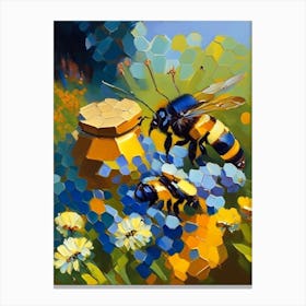 Forager Bees 2 Painting Canvas Print