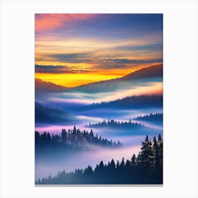 Sunrise In The Mountains 4 Canvas Print