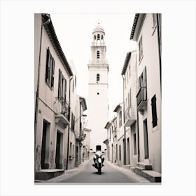 Saint Tropez, France, Black And White Old Photo 1 Canvas Print