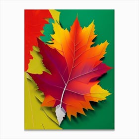 Sugar Maple Leaf Vibrant Inspired 1 Canvas Print