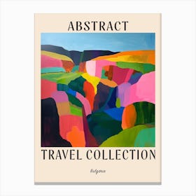 Abstract Travel Collection Poster Bulgaria 4 Canvas Print