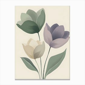 Three Tulips Canvas Print