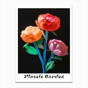 Bright Inflatable Flowers Poster Peony 1 Canvas Print