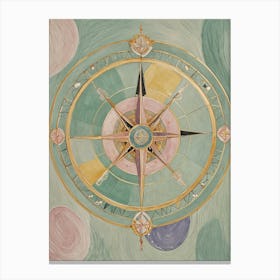 Compass In Pastel Canvas Print