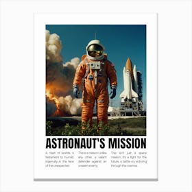 Astronaut on a Mission Canvas Print