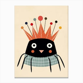 Little Spider Wearing A Crown Canvas Print