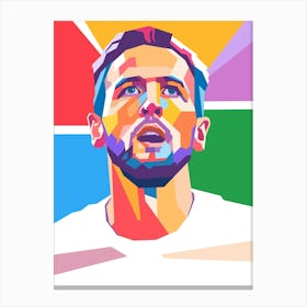 Harry Kane wpap art style Canvas Print