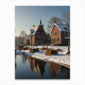 Winter In The Netherlands Canvas Print