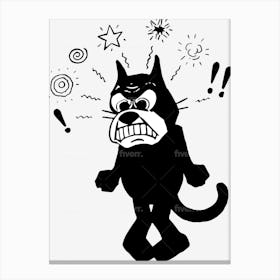 Furious Cat Canvas Print