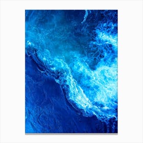 Blue Ocean Waves Canvas Print