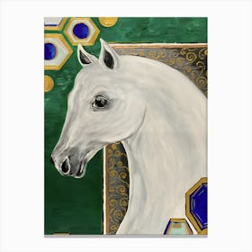 White Horse 1 Diptix Canvas Print