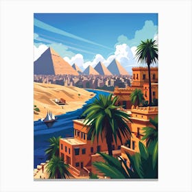 Egyptian City Canvas Print