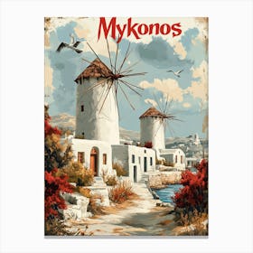 Mykonos Classic-style poster 1 Canvas Print