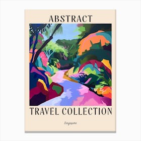 Abstract Travel Collection Poster Singapore 6 Canvas Print