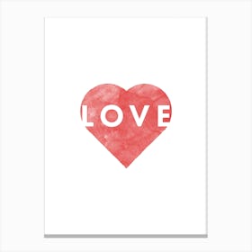 Valentines Day Love Heart Canvas Print