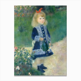 Little Girl In The Garden 2 Canvas Print