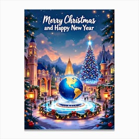 Merry Christmas And Happy New Year 10 Canvas Print