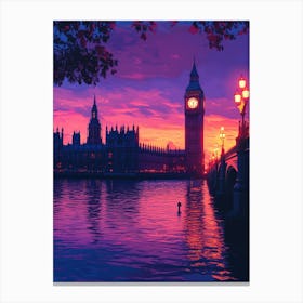 Sunset In London Canvas Print