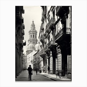 Genoa, Italy,  Black And White Analogue Photography  2 Canvas Print