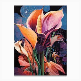 Surreal Florals Calla Lily 1 Flower Painting Canvas Print