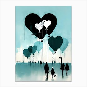 Heart Balloons 1 Canvas Print