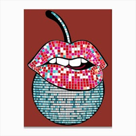 Cherry Mosaic Canvas Print