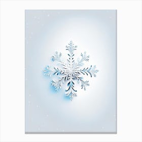 Water, Snowflakes, Marker Art 1 Canvas Print